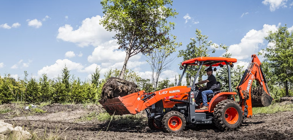 Heavy equipment rentals including loaders, excavators, and lifts