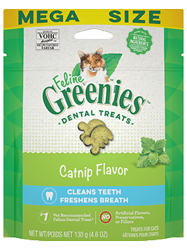 FELINE GREENIES� Dental Treats Catnip Flavor 4.6oz