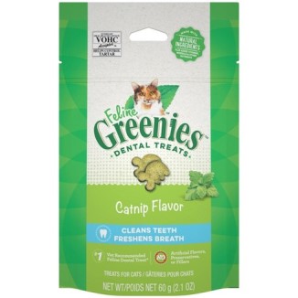 FELINE GREENIES Dental Treats Catnip Flavor 2.1oz