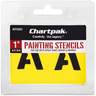 STENCILS PAINTING 1" 0-9/A-Z