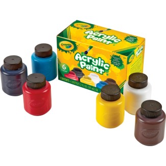 CRAYOLA ACRYLIC PAINT 6 COLORS