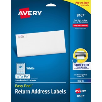 AVERY INKJET RETURN LABELS 8167