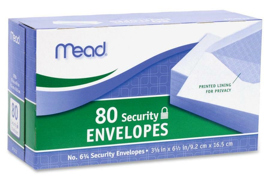 80PK ENVELOPES #6-3/4 SECURITY