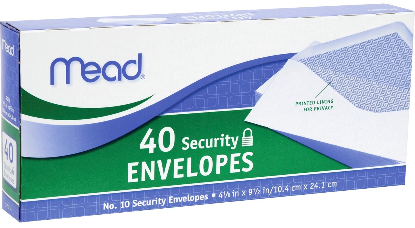40PK ENVELOPES #10 SECURITY