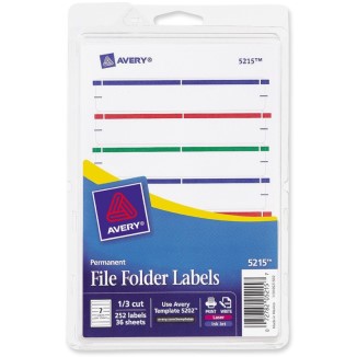 FILE FOLDER LABELS MULTICOLOR