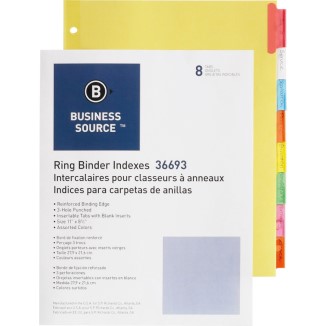 BINDER DIVIDERS 8 TAB COLOR