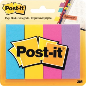 POST-IT PAGE MARKERS 4 COLORS