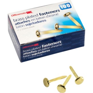 BRADS ROUND FASTENERS BOX/100