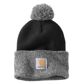 LOOKOUT POM POM HAT - BLACK