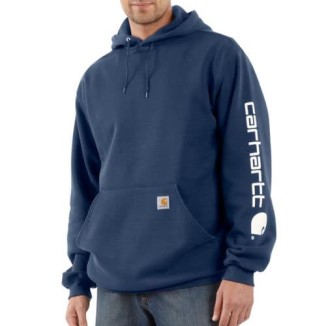 MIDWEIGHT HOODED LOGO SWEATSHIRT - NEW NAVY