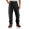 FIRM DUCK DOUBLE-FRONT WORK DUNGAREE - BLACK
