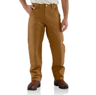 FIRM DUCK DOUBLE-FRONT WORK DUNGAREE - CARHARTT BROWN