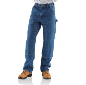 LOOSE FIT DOUBLE FRONT LOGGER JEAN - DARKSTONE