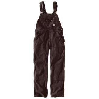 CRAWFORD DOUBLE-FRONT BIB OVERALL - DARK BROWN