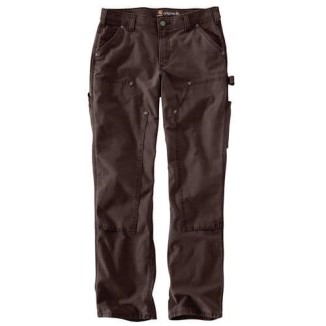 CRAWFORD DOUBLE-FRONT PANTS - DARK BROWN