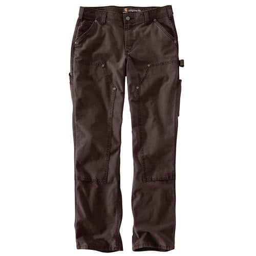 CRAWFORD DOUBLE-FRONT PANTS - DARK BROWN