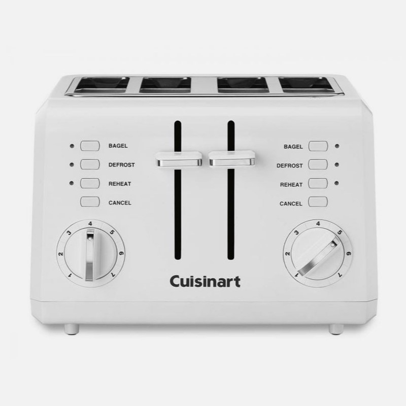 4 SLICE COMPACT PLASTIC TOASTER