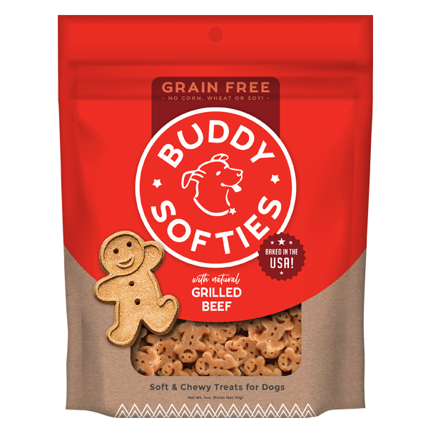 Buddy Biscuits Soft & Chewy Grilled Beef 5oz