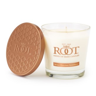 ROOT CANDLE WHITE CHOCOLATE STRAWBERRY SMALL HONEYCOMB VERIGLASS