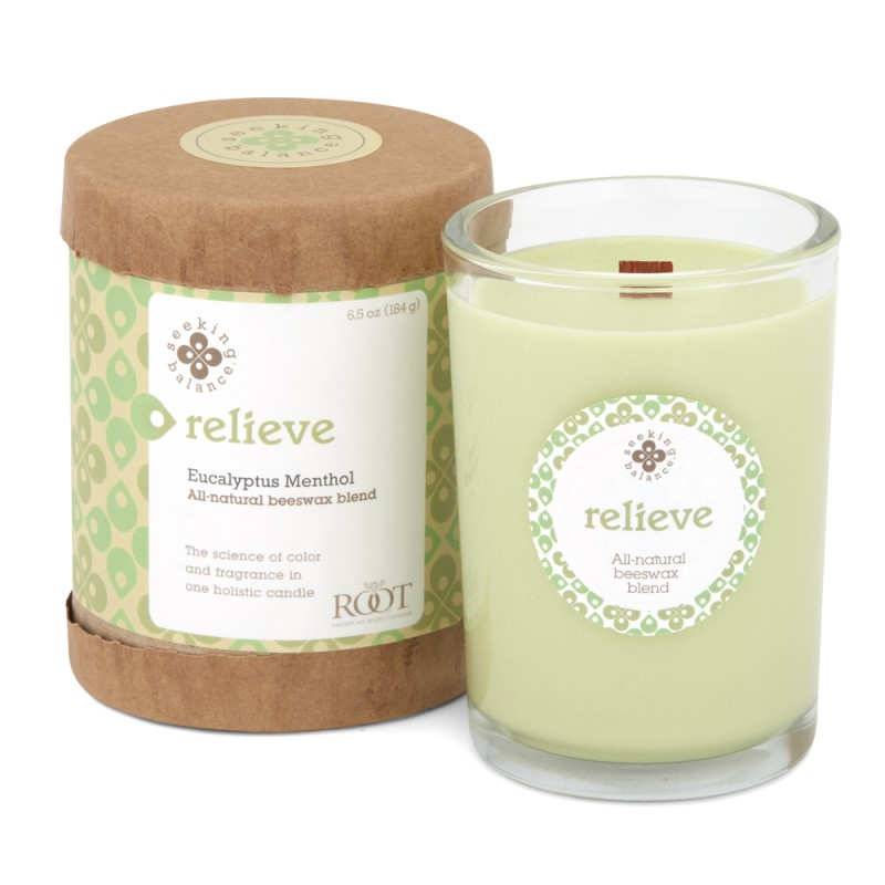 ROOT CANDLE SEEKING BALANCE&reg; 6.5 OZ ORIGINAL SPA CANDLE EUCALYPTUS MENTHOL RELIEVE