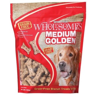 SPORTMiX Wholesomes Grain Free Large Golden Biscuit Dog Treats 4lb