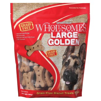 SPORTMiX Wholesomes Grain Free Large Golden Biscuit Dog Treats 4lb