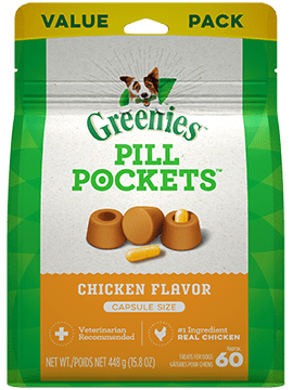 PILL POCKETS� Treats for Dogs Chicken Flavor Capsule 60ct