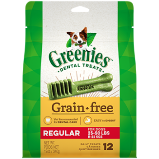 GREENIES Grain Free Regular Size Dog Dental Treats 12oz