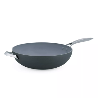 GreenPan Paris 12.5" Aluminum Wok with Helper Handle