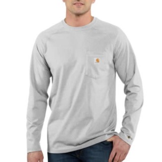 FORCE® COTTON DELMONT LONG-SLEEVE T-SHIRT - HEATHER GRAY