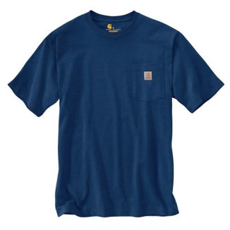 LOOSE FIT HEAVYWEIGHT SHORT-SLEEVE POCKET T-SHIRT - DARK COBALT BLUE HEATHER