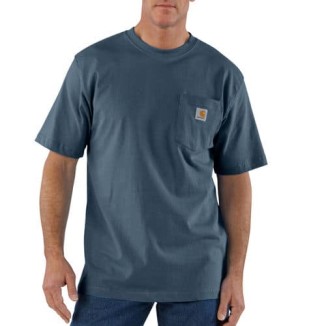 LOOSE FIT HEAVYWEIGHT SHORT-SLEEVE POCKET T-SHIRT - BLUESTONE