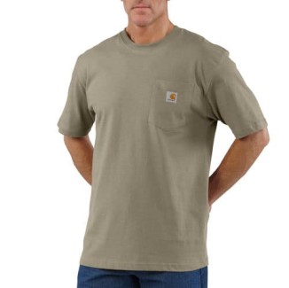 LOOSE FIT HEAVYWEIGHT SHORT-SLEEVE POCKET T-SHIRT - DESERT