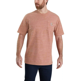 LOOSE FIT HEAVYWEIGHT SHORT-SLEEVE POCKET T-SHIRT - AUBURN SNOW HEATHER