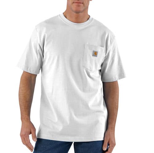 LOOSE FIT HEAVYWEIGHT SHORT-SLEEVE POCKET T-SHIRT - WHITE