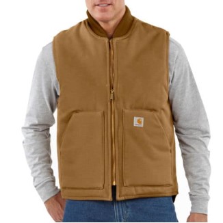 DUCK VEST / ARCTIC-QUILT LINED - CARHARTT BROWN