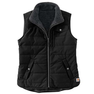 UTILITY SHERPA-LINED VEST - BLACK