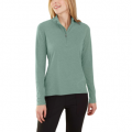 FORCE® DELMONT QUARTER-ZIP SHIRT - BAY GREEN HEATHER