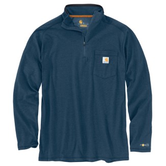 CARHARTT FORCE® RELAXED FIT LONG-SLEEVE QUARTER-ZIP POCKET T-SHIRT - LIGHT HURON HEATHER