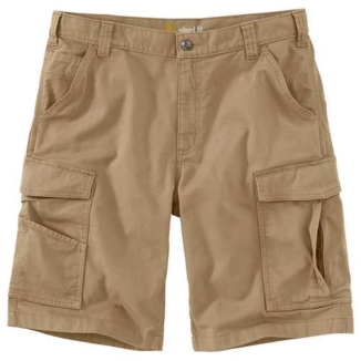 Rugged Flex Relaxed Fit Canvas Cargo Work Short - Khaki