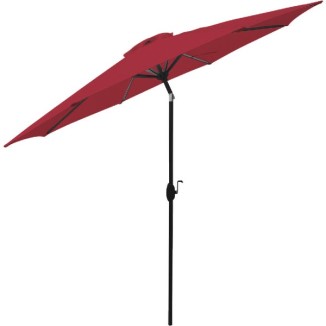 9' HIBISCUS RED PATIO UMBRELLA