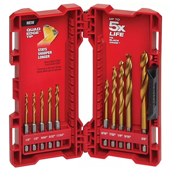 Milwaukee 10PC Titanium Drill Bit 