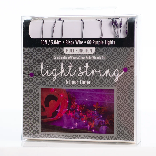 PURPLE LED LIGHTS 10" W TIMER