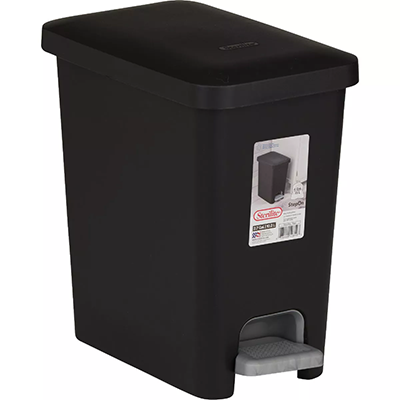 TRASH CAN STEP ON 2.7GAL BLK