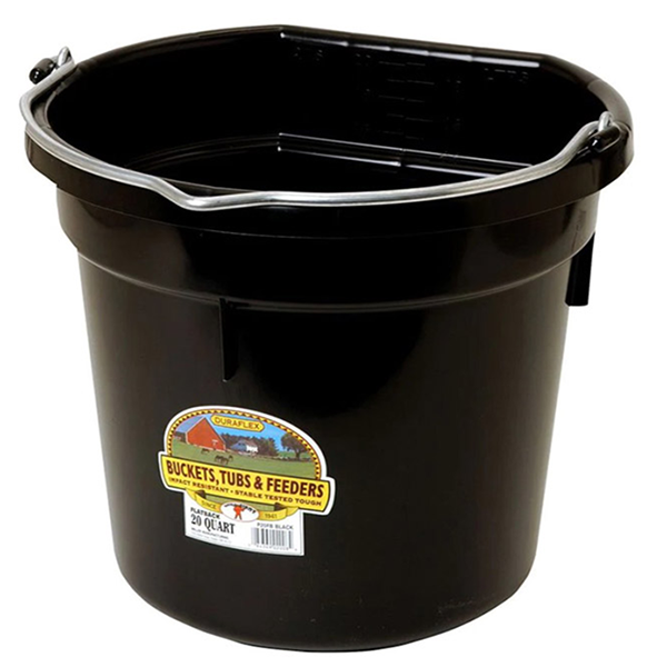 20QT BLACK FLAT BACK BUCKET