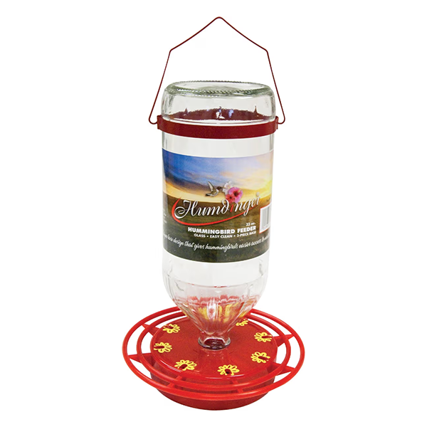 32 Oz. Glass Hummingbird Feeder With 8 Feeding Stations
