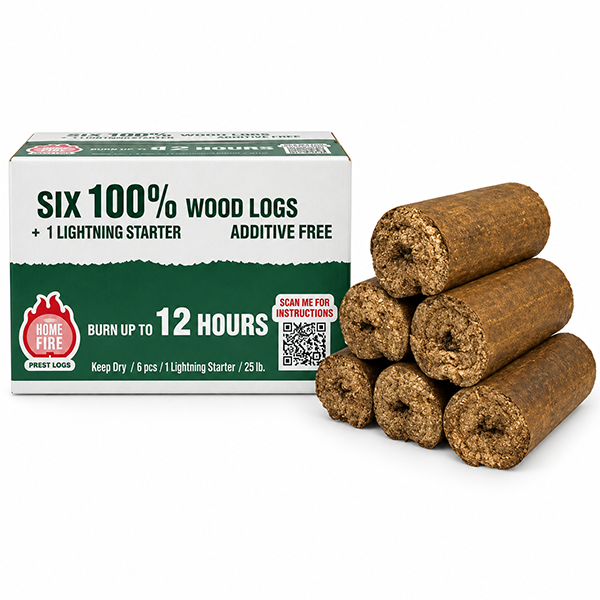 Home Fire Prest Logs - Box of 6 Logs