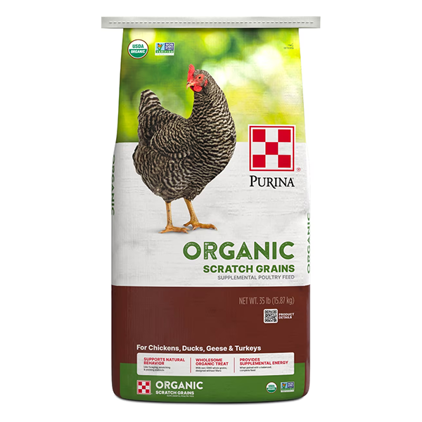 Purina&reg; Organic Scratch Grains for Chickens - 35lb